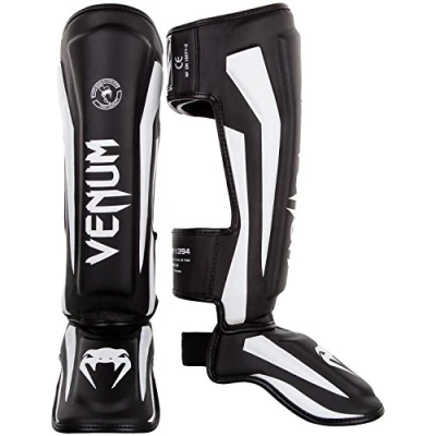 Image of Venum, Elite Standup Shin Guards, Men&#039;s, XL, Black/White