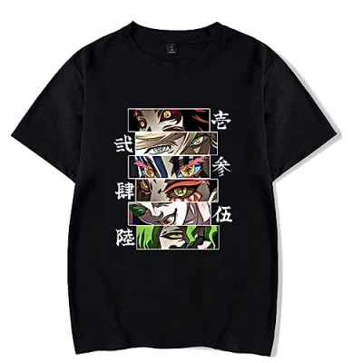 Image of MDEM 2023 Hot Anime Demon Slayer Upper Moons T Shirt Harajiku Casual Loose Man Woman Shirts style9L