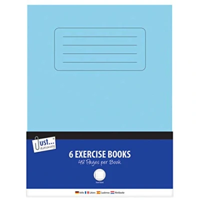 Image of Just stationery 48 Page Exercise Books (Pack of 6) 3248