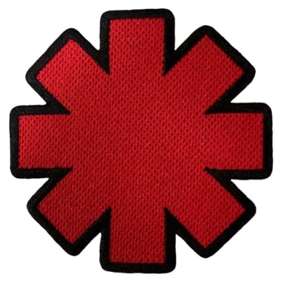 Image of Rock Off officially licensed products Red Hot Chili Peppers Asterisk Cut Out Standard Woven Patch One Size