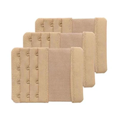 Image of SAMGU Bra Extender 4 Hook Women Extension Strap Elastic Stretchy, 3 PCS