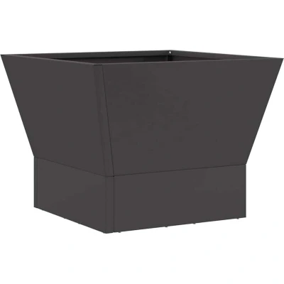 Image of vidaXL Fire Pit Square Black 40x40x30 cm Steel