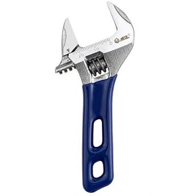 Image of Wide Opening Stubby Adjustable Wrench Spanner with Short Handle Chrome Vanadium Steel Forged (4&quot;)