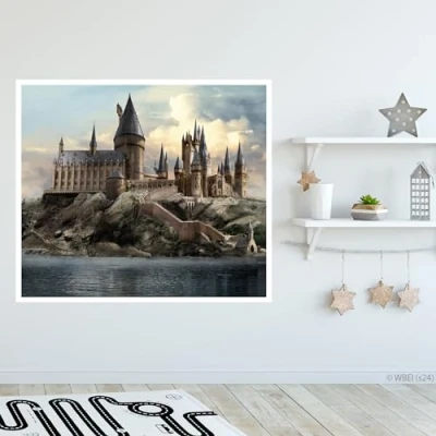 Image of Harry Potter Wall Sticker Hogwarts Daytime Decal Wizarding World Art (60cm Width x 50cm Height)