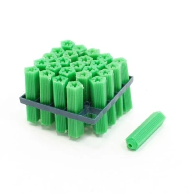 Image of Sourcingmap Green 8mm Plastic Wall Plug for Masonry Fixing Screw 25 Pcs