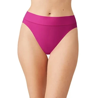 Image of Wacoal Women&#039;s at Ease Hi Cut Brief Panty, Festival Fuschia, XXL