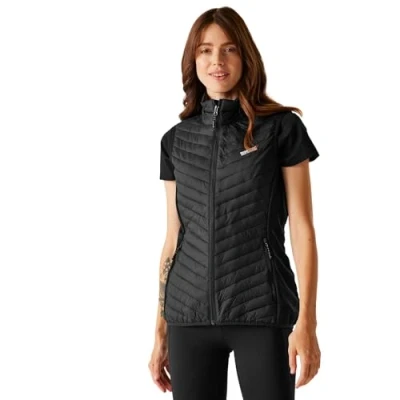 Image of Regatta Women&#039;s Water repellent Andreson Hybrid Gilet Black, Size: 18