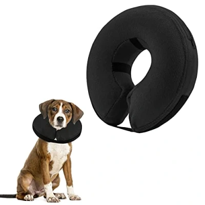 Image of Emwel Pet Inflatable Collar for Dogs and Cats, Comfy Dog Protective Cone Recovery, Basic Collars, Medium