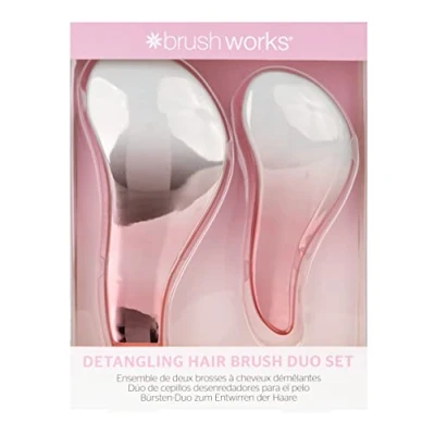 Image of Brushworks Detangling Hair Brush Duo Set