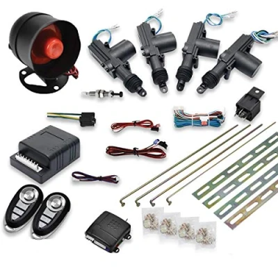 Image of MASO Car Remote Central Locking Kit 4 Doors Keyless Entry System + Anti theft Alarm Immobiliser with Shock Sensor Universal Fits for All Ca