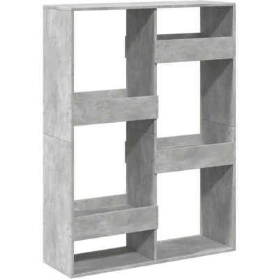 Image of vidaXL Bookcase Concrete Grey 100x33x135 cm Engineered Wood