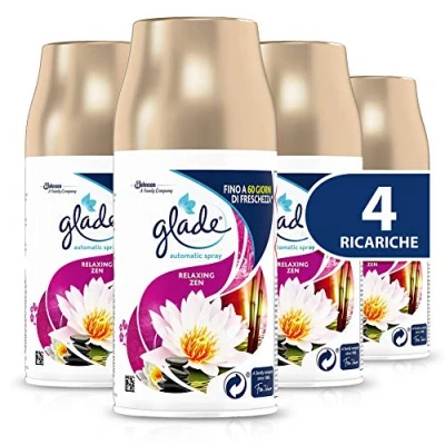 Image of Glade Automatic Spray Refill, Air Freshener, Relaxing Zen Fragrance, Stock Size of 4 Refills 269 ml