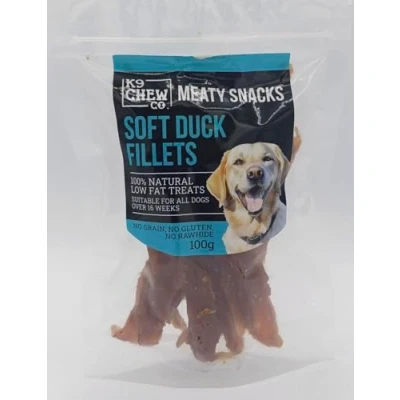Image of Meaty Snacks Soft Duck Fillets 100% Natural Low Fat 100g Dog Treats and Training Aid