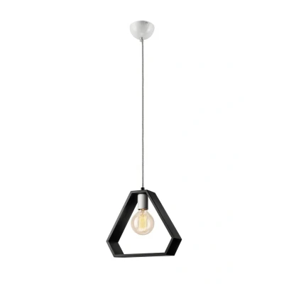 Image of Wire Frame Pendant Ceiling Light Wenge, 1x E27