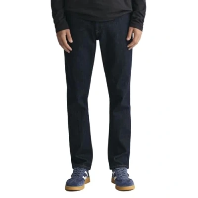 Image of GANT Men&#039;s Slim Jeans, Dark Blue, 34 W/30 L