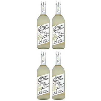 Image of (4 Pack) Belvoir Organic Elderflower Presse 750ml 4 Pack Bundle