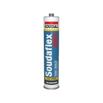 Image of Soudal Soudaflex 40FC Bond High Modulus Polyurethane PU Adhesive Sealant General Purpose 600ml Fast Curing Suitable for Sealing and Bonding in Manufacturing Construction Industries (Concrete Grey)