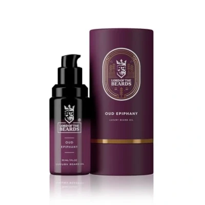 Image of LORD OF THE BEARDS Premium Beard Oil for Men Oud Epiphany Scented Oil, Moisturizer &amp; Conditioner with Organic Jojoba, Coconut and Argan Oils Non Greasy Growth 30 ml