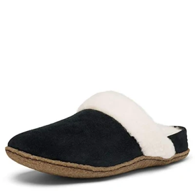 Image of Sorel NAKISKA SLIDE II Women&#039;s Slippers, Black (Black x Natural), 6 UK