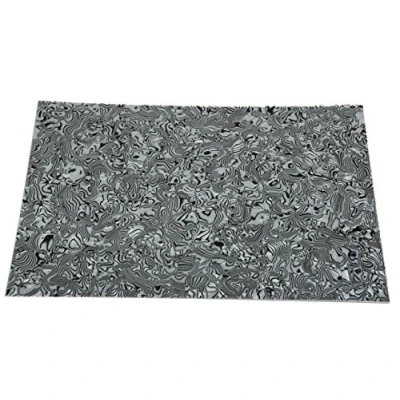 Image of Dopro Uncut 11&quot;x17&quot; DIY Blank Guitar Bass Pickguard Material Sheet Scratch Plate 29x43cm Black/White Shell (Cut Your Own Pickguard)