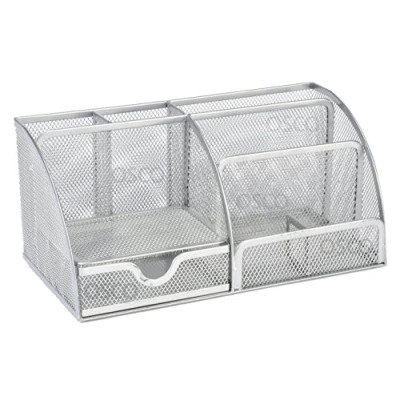 Image of OSCO Large Wiremesh Desk Organiser Silver