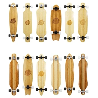 Image of Two Bare Feet Bamboo Series Longboard Skateboard Complete Premium Pro Model (Deacon 40in)