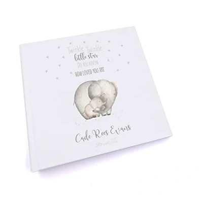 Image of Personalised Cute Baby Twinkle Little Star Elephant Photo Album