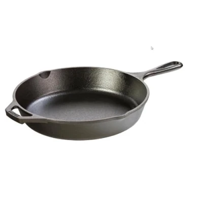 Image of Lodge Pre Seasoned Cast Iron Skillet Frying Pan. Made in The USA. 26 cm/10.25 inch, Multi Coloured, 10.25 Inch