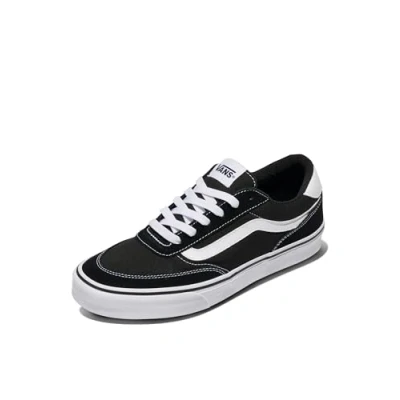 Image of Vans Men&#039;s Brooklyn Sneaker, Suede Canvas Black White, 15 UK