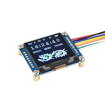 Image of Waveshare 1.5inch OLED Display Module 128x128 Pixels 16 bit Grey Level with Embedded Controller Communicating via SPI or I2C Interface