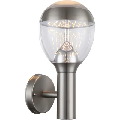 Image of Callisto Outdoor Modern Wall Lamp Stainless Steel IP44 LED 3000K