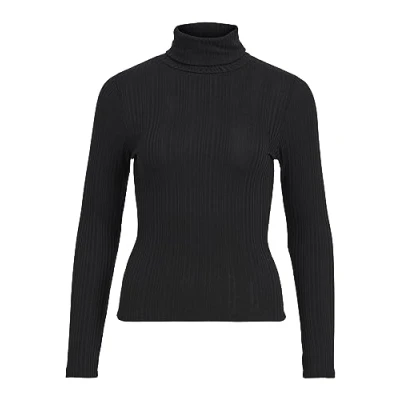 Image of Object Women&#039;s Objadrianna L/S Rollneck Top Noos Longsleeve T Shirt, Black, XL
