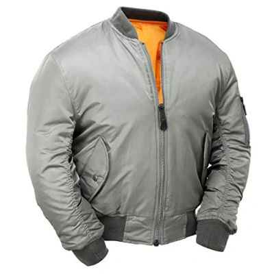 Image of Cobles MA1 Bomber Flight Jacket (Silver, XL)