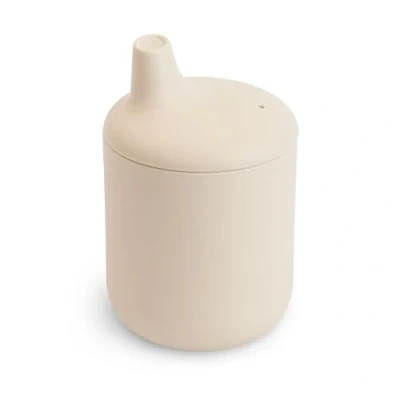 Image of Mushie Silicone Sippy Cup Baby 6+ Months First Capacity: 175 mL Removable Lid Material: Food Grade Dishwasher &amp; Microwave Safe (Shifting Sand)