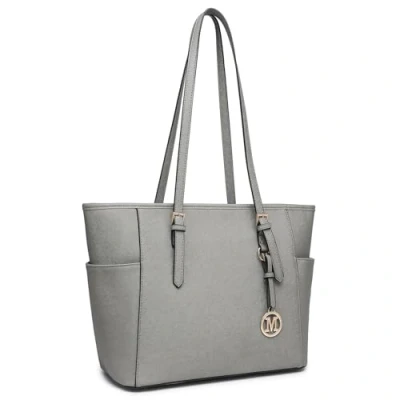 Image of Miss Lulu Large Capacity Waterproof Tote Bags Shoulder Bag Travel Shopping Handbags for Women (1642 Grey)
