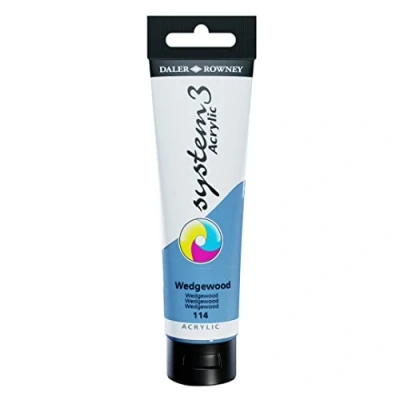 Image of Daler Rowney System3 Acrylic Paint, Plastic Tube, 5.07oz 150 ml, Wedgewood