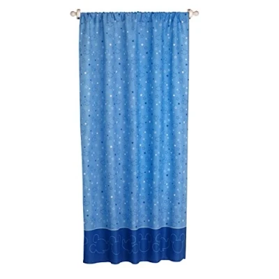 Image of Disney Mickey Mouse Playground Pals Curtain Panel with Tie Back, Blue and Light