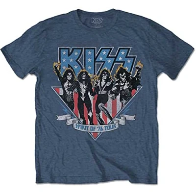 Image of Kiss Americana Official Tee T Shirt Mens Unisex (Medium) Blue