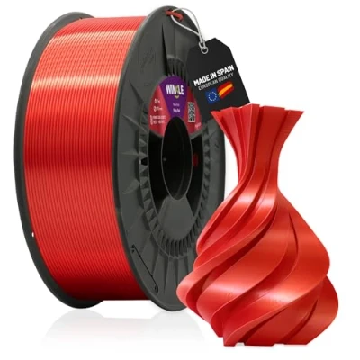 Image of WINKLE Silk PLA Filament (Silk) Ruby Red 3D Printer 1.75mm 1kg Silky Smooth Finish Dimensional Accuracy 1 kg Spool