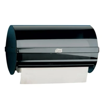 Image of Tork Wall Mounted Paper Roll Dispenser Black W5, Covered for Hygiene, 209167