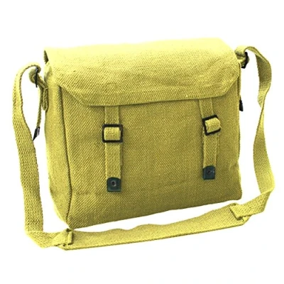Image of Canvas Webbing Messenger Bag (Mustard)