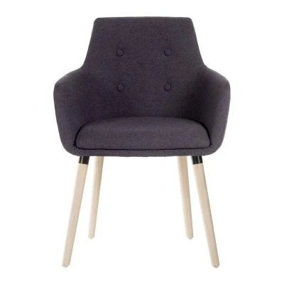 Image of TEKNIK 4 Legged Fabric Reception Chair Graphite