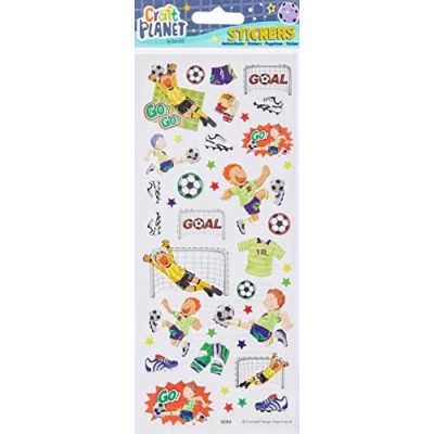 Image of Craft Planet CPT 6561058 Fun Stickers Football Match, Assorted