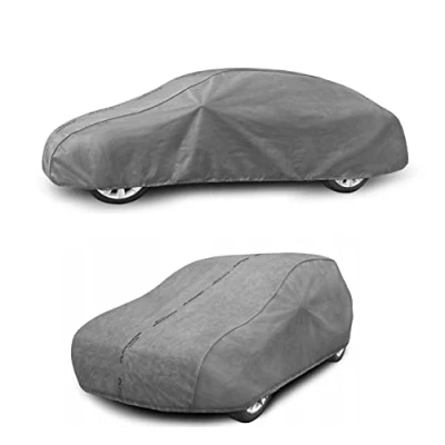 Image of Car Cover Waterproof Grey Outdoor Breathable Coupe Vehicles Protector For Scratch, Weather And Dirt Protection Storage Bag