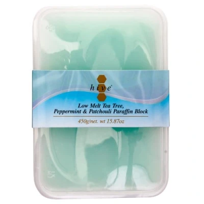 Image of New! Hive Paraffin Wax Block Tub Tea Tree &amp; Peppermint 450g Manicure Pedicure!