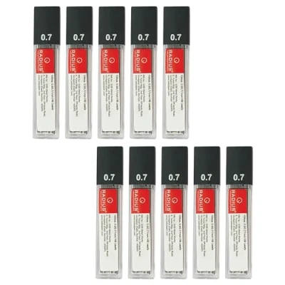Image of 0.7mm HB Pencil Lead Refills, Pack of 100 Leads, Mechanical 60mm Length, 10 Leads/ 1 Tube, Hi Polymer Break Resistant