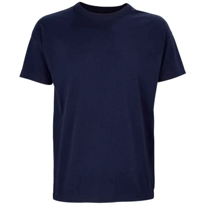 Image of SOLS Mens Boxy Organic Oversized T Shirt (French Navy) Size Medium
