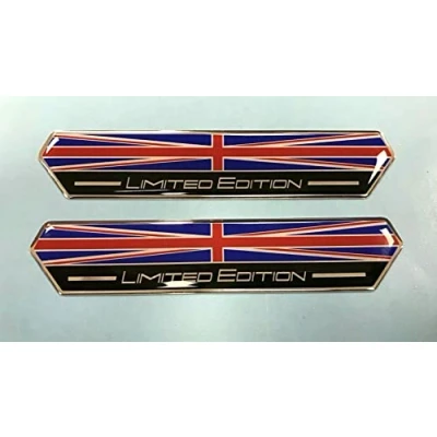 Image of Gelz 2 x Union Jack Limited Edition 100mm Domed Gel Stickers/Decals