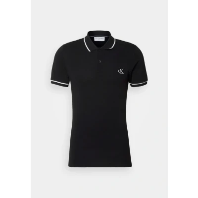 Image of Calvin Klein Jeans Tipping SLIM Polo shirt, Men&#039;s, Size: Large, Black