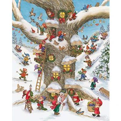 Image of Vermont Christmas Company Elf Magic Jigsaw Puzzle 1000 Piece Large, Randomly Shaped Pieces for Adults &amp; Families